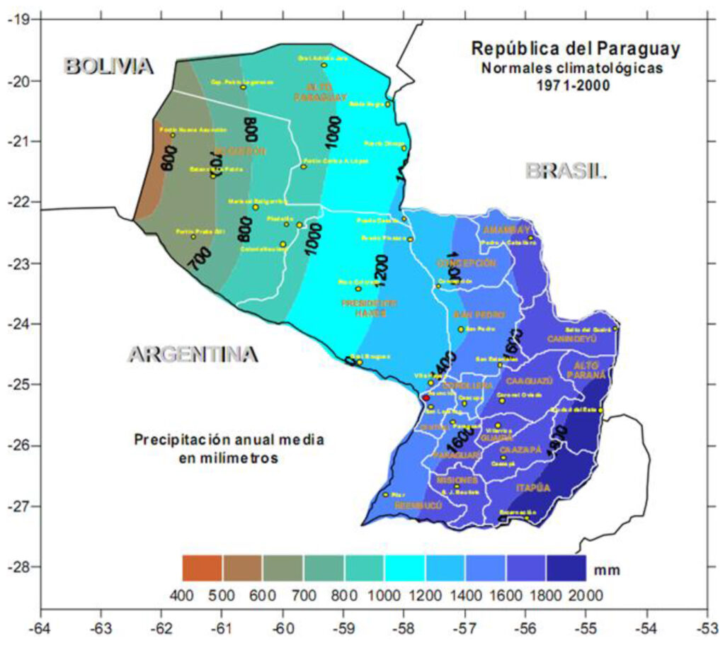 Klimaübersicht Paraguay